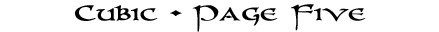 Cubic - Page One