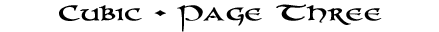 Cubic - Page One