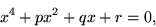 x^4 + p x^2 + q x + r = 0